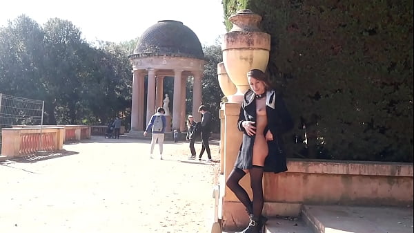 Outside nude public  