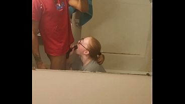 White girl outside with it