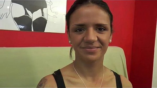 Joy a pretty brunette of 19 years fucked by a big black cock