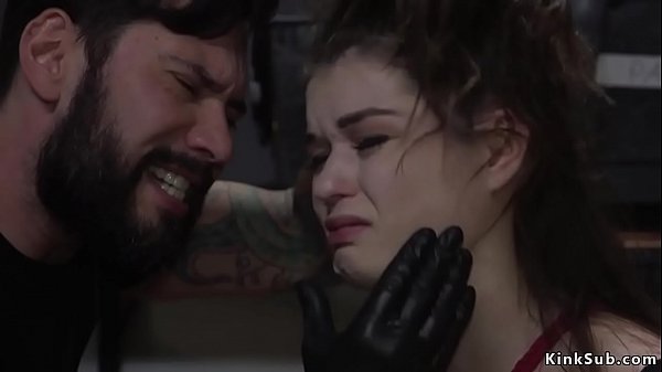 Security officer Tommy caught sexy big tits brunette shoplifter Anastasia Rose and in tight rope bondage anal fucked her in doggy position 