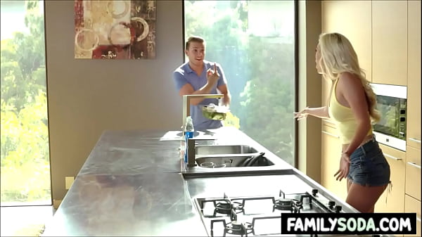 Stepbrother adds his sausage to stepsisters salad