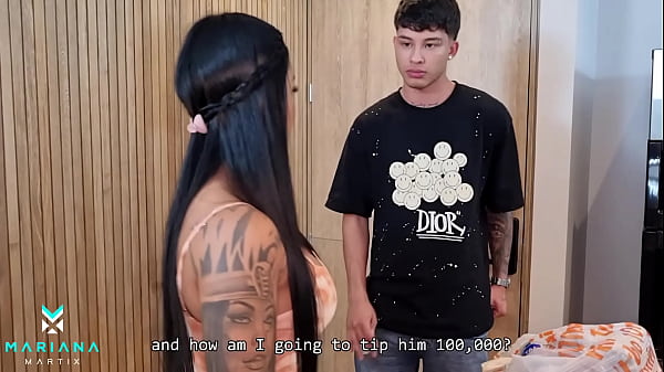 I fuck the delivery man behind my step mother's back - Mariana Martix and Danner Mendez