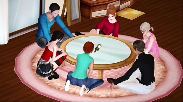 Max's Life Cap 32 - el juego de la botella parte 2 trio con mi hermanastra y mi amiga