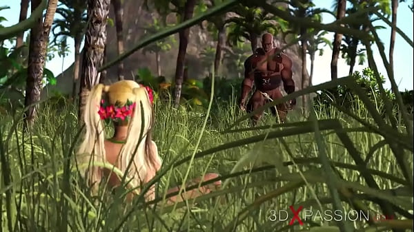 Cute roller girl fucked hard by black man in jungle 