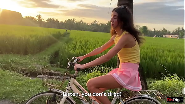 Thanked a stranger with my pussy after he helped me with my bike - Creampie