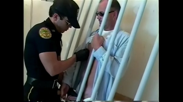 Horny jailed has anal drilling by latin cop after blowing his cock 