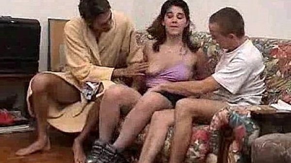 Petite Slut First Threesome.