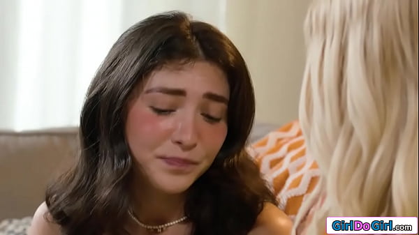 Petite brunette hired a busty milf dating coach to help her get better at kissing.The big tits blonde sucks her boobs and goes down on her to lick  