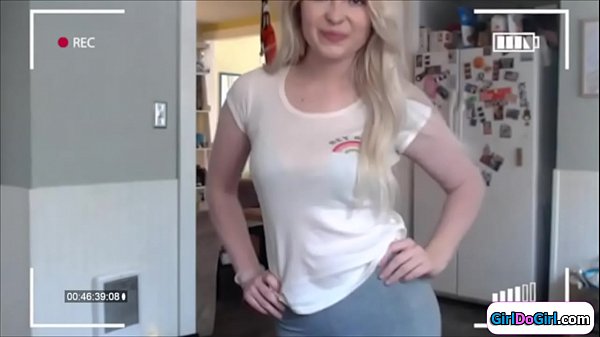 Petite teen knows shes been watched by her Russian big tits milf boss via the nannycam.She undresses herself and starts giving a masturbation show 