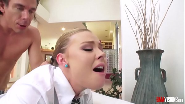 Watch hot teen blonde Nicole Clitman suck a huge cock, giving perfect blowjob. She then takes the big cock in her pussy, and a vibrator in her ass, for some hot double penetration  