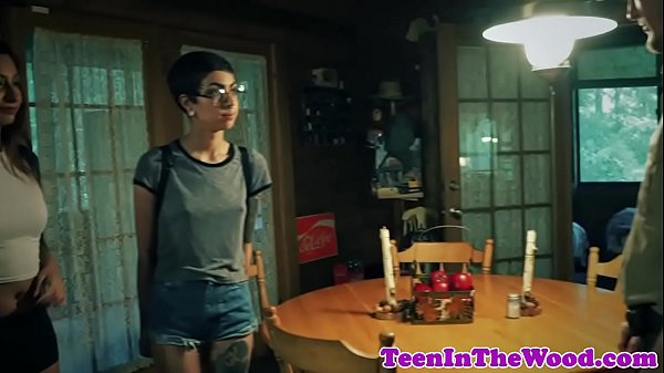 Petite 18yo hardfucked in cabin in the woods