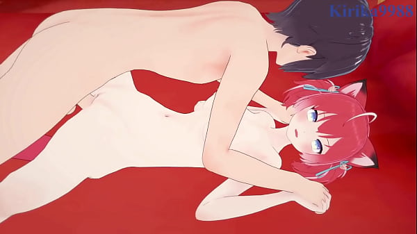 Akami Karubi intense sex. - VTuber Hentai  
