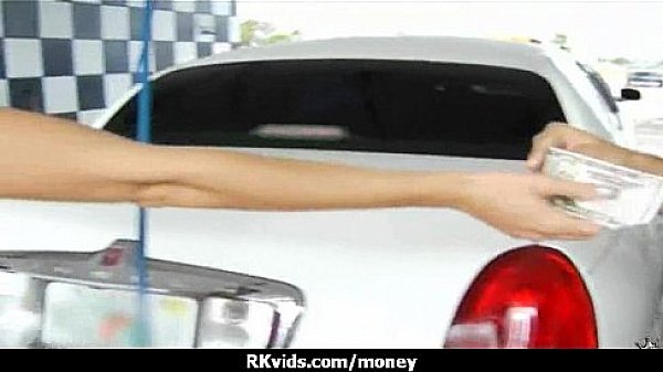 Desperate teen naked in public and fucks to pay rent 9