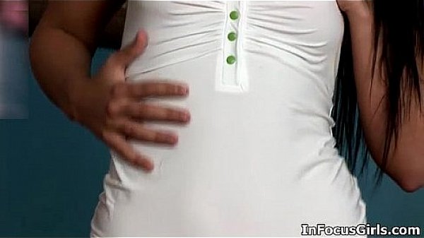 Cute black raven girl loves masturbating