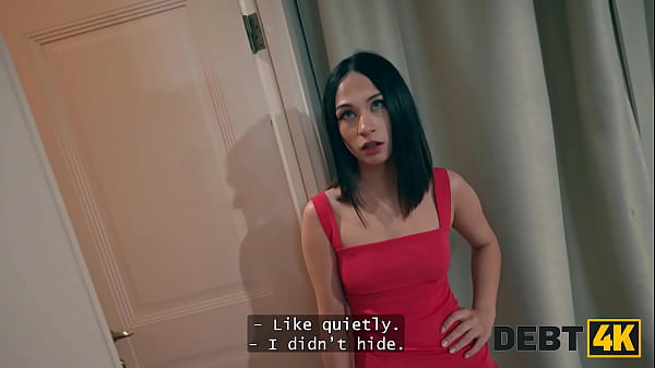 DEBT4k. Roxy Muray with small natural tits was caught smoking cigarettes in her room  