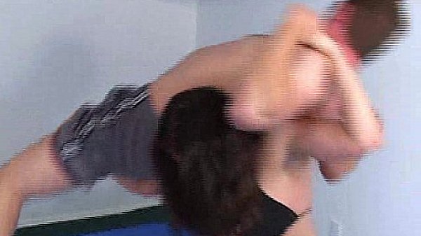 Powerful mistress wrestles against a weak man