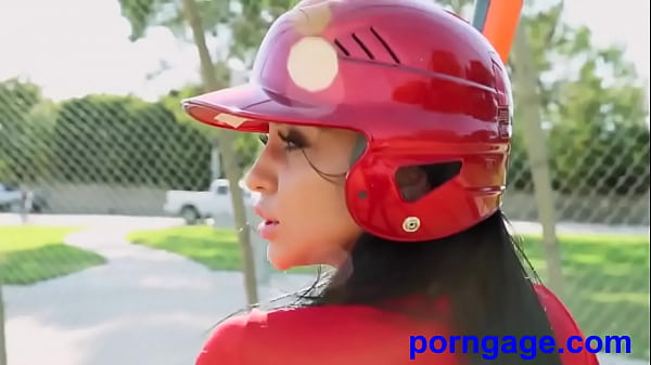 Hot sexy girl playing baseball