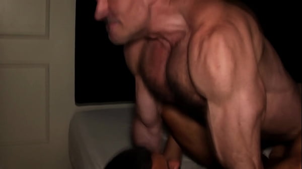 Hairy muscle daddy breeds smooth ripped twink  