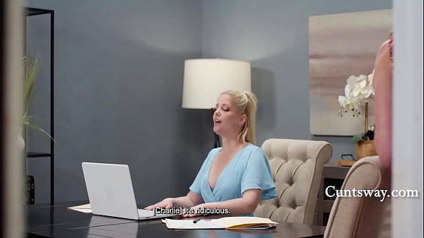 Eating Dessert Between Step-Mom's Legs Under The Table - Charlotte Stokely, Khloe Kingsley