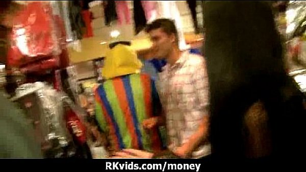 Desperate teen naked in public and fucks to pay rent 24