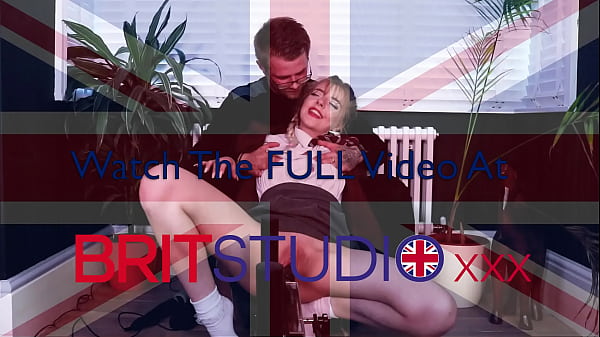 Blonde British 18 Year Old Student Gets Teased With The Fucking Machine  
