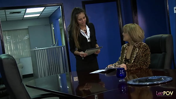 Two good looking chicks like to make out in the office before licking each other's tight pussies and masturbating in the office until they both reach orgasms.