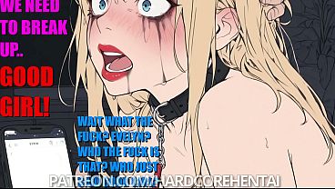 Leashed Blonde Slut Sucks Huge Cock