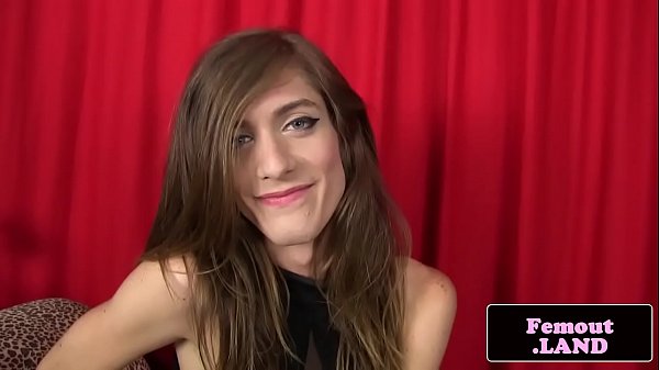 Skinny trap masturbating during solo session  