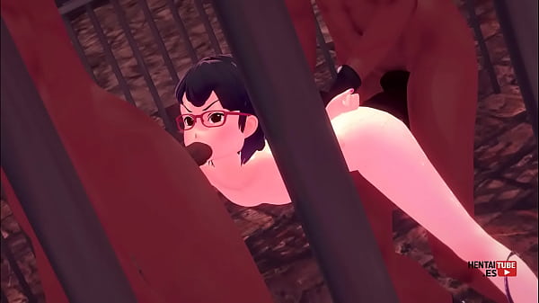 Boruto Hentai - Sarada fucked and blowjob in a threesome 