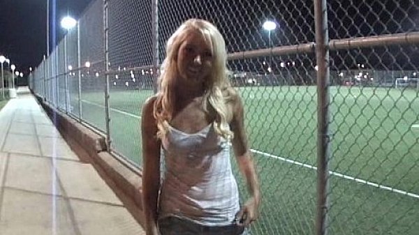girl takes a risky creampie