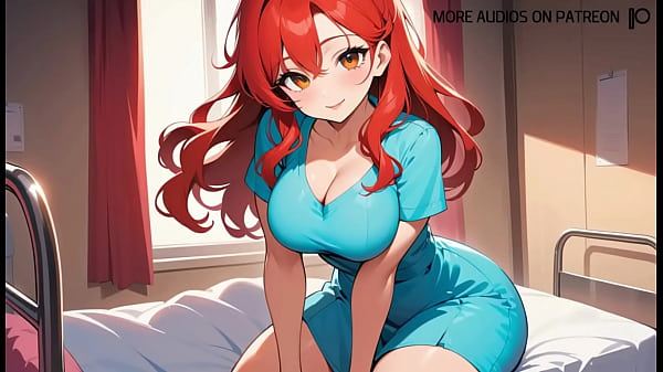 Large Breasted Sexy Redheaded Anime Nurse Teasing Sounds  