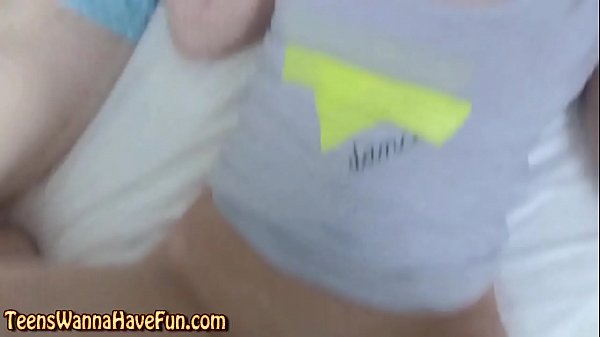 Amateur teen babes tugs cock and gets fucked in pov and hd  