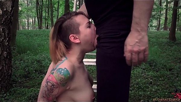 Perfect society slave has cock stiffed in her throat in bondage sub  