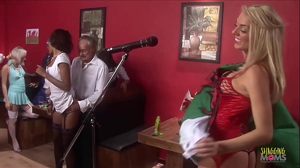 Welsh milfs with big tits welcome the politician by having group sex filled with doggy style and facials 