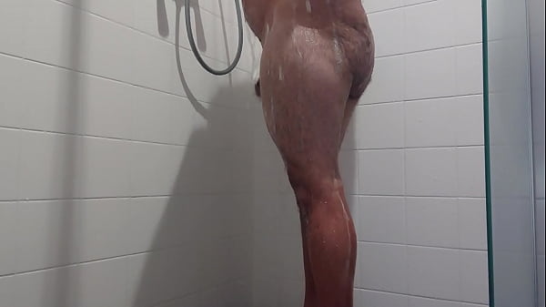 Chub Hairy bear can't wait Playing while showering..  
