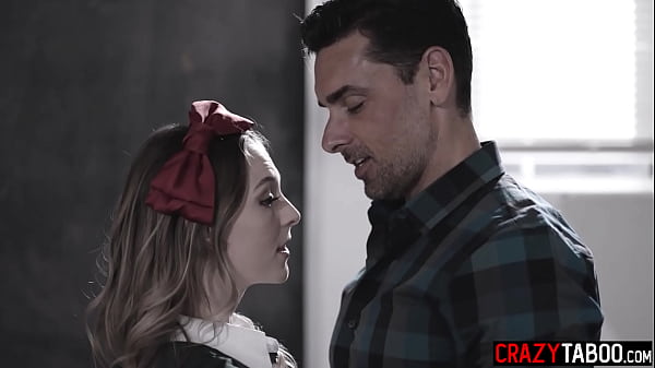 Sweet student teen Lily Larimar sucked teachers cock before she experienced rough pussy fucking 