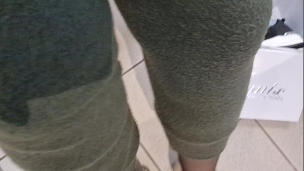 Sheer feet and new sneakers in public 4k  