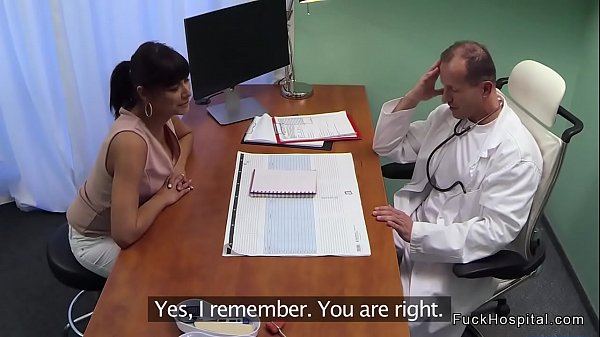 Petite Euro patient sucks big doctors cock