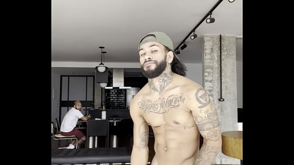 showing and masturbating my big cock with my friend