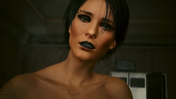 Goth Female V Character Cyberpunk 2077 Animation | Laguna Bend | Lizzie's Braindance Mod 