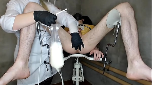 Lustful nurse and milk enema 