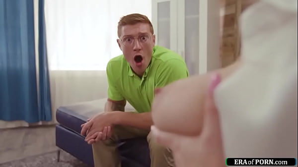 Patient sees a doctor and gets distracted by her big tits.The blonde presses his face between em and he fucks her.He licks her cunt and she gives a bj  