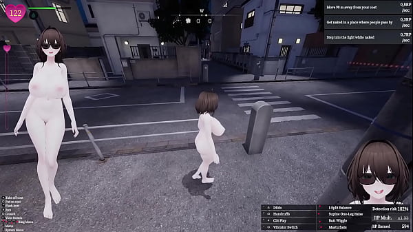 Secret Flasher Manaka - Quests in City, voyeur game