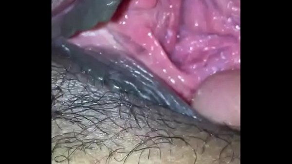 Hairy asshole and drenched vagina