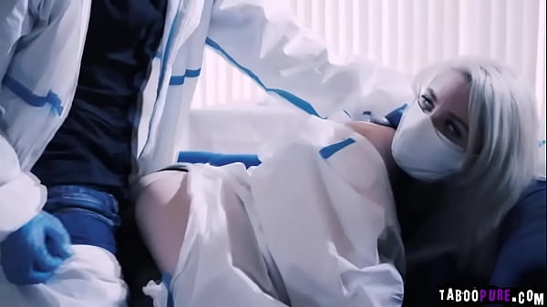 Quarantine couples Lola Fae and Lucky Fae exciteed to see each other and cant help but fuck even with their PPE on  