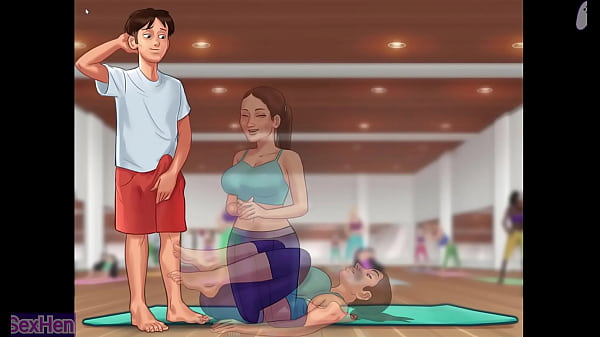 Big dick penetrates a pussy and cums inside an ass during a live show | Hentai Game P3  