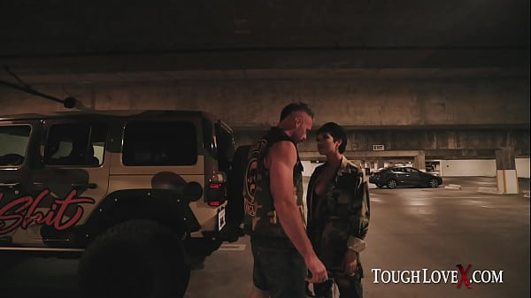 Tiny slut with short hair gets railed hard in a hotel room by a muscular stud