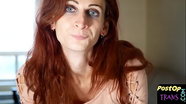 Ginger tgirl toying her new tight cunt 