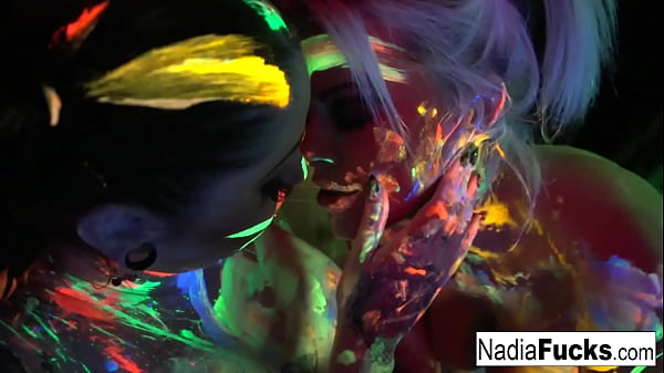 Sexy blonde slut fucks her friend  