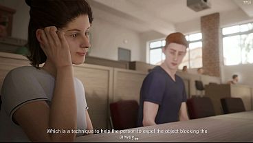 Игра: В поисках друзей, глава 2 - Лекции в ВУЗЕ и встреча с другом (озвучка на английском) 